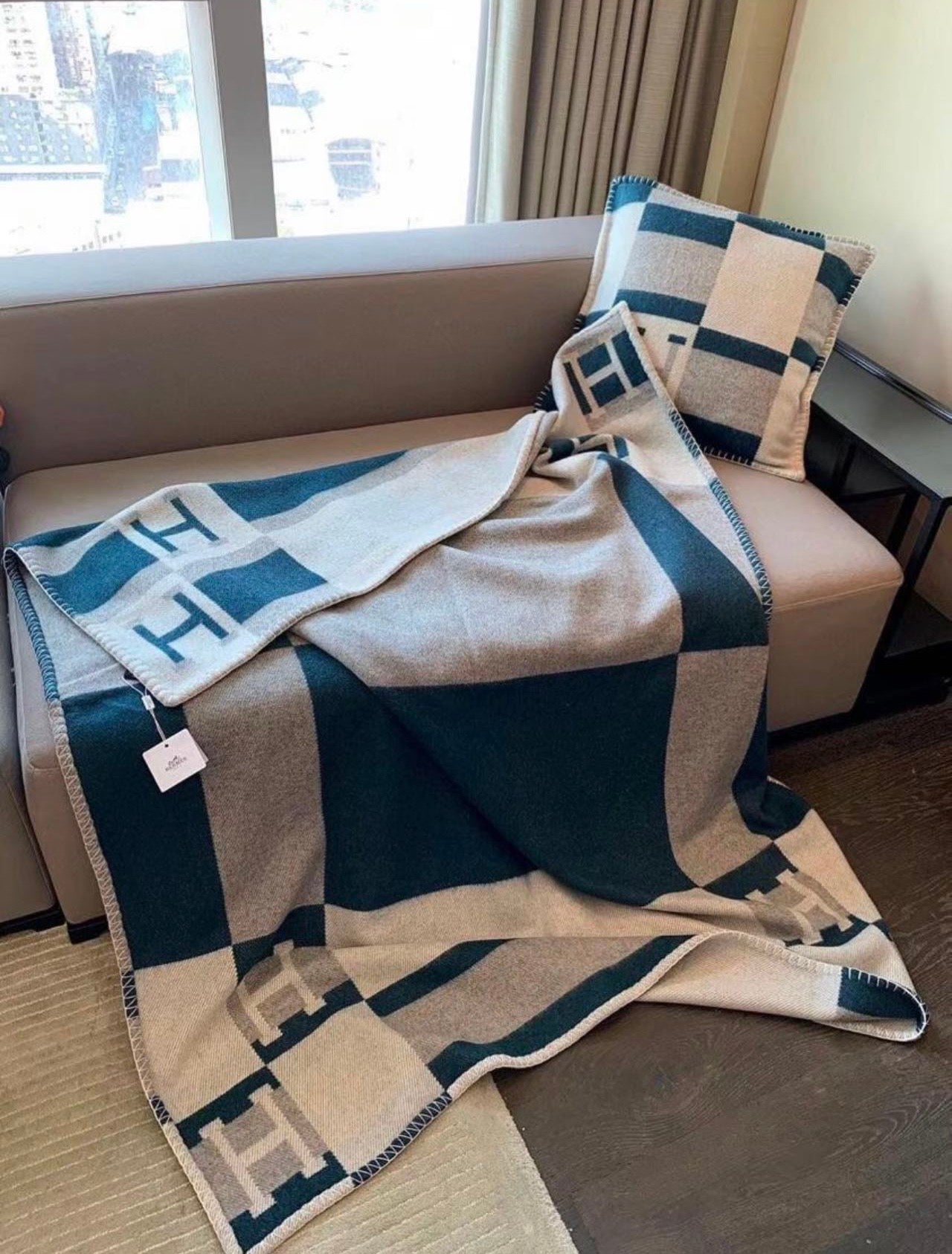 hermes blanket and pillow